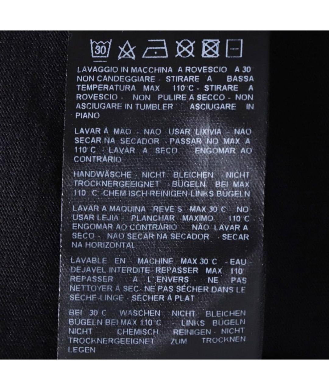 RAF SIMONS Черная хлопковая футболка, фото 3