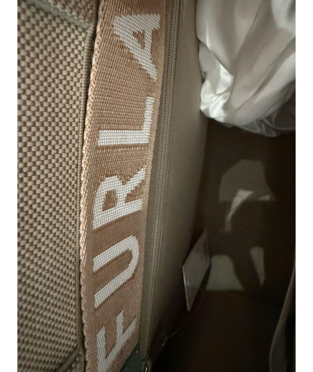 FURLA Бежевая тканевая сумка тоут, фото 3