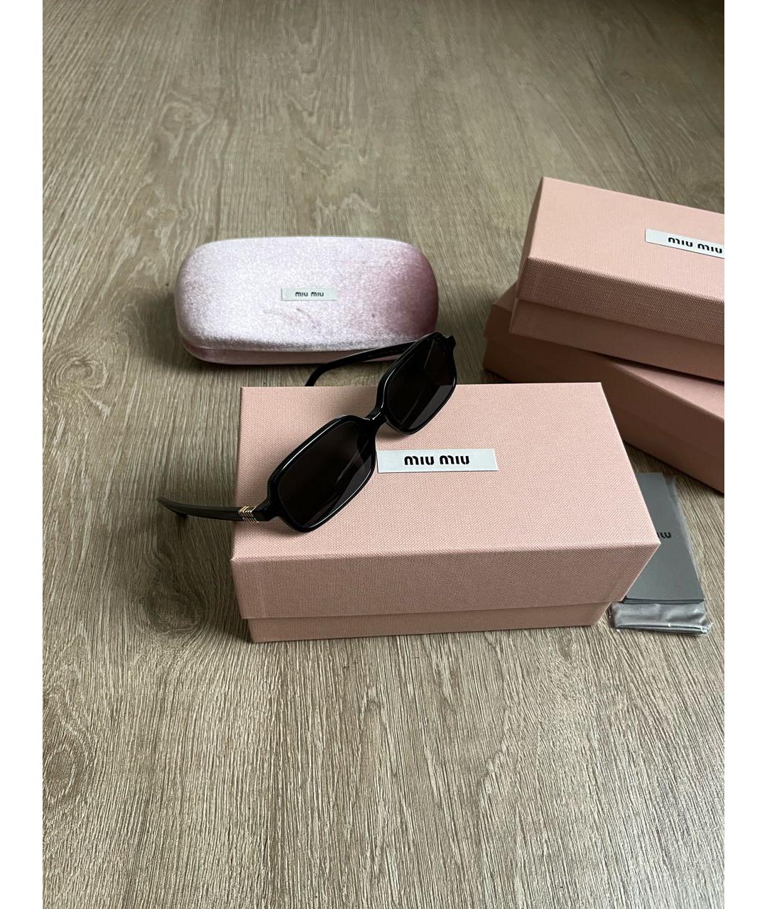 MIU MIU Черные солнцезащитные очки, фото 2