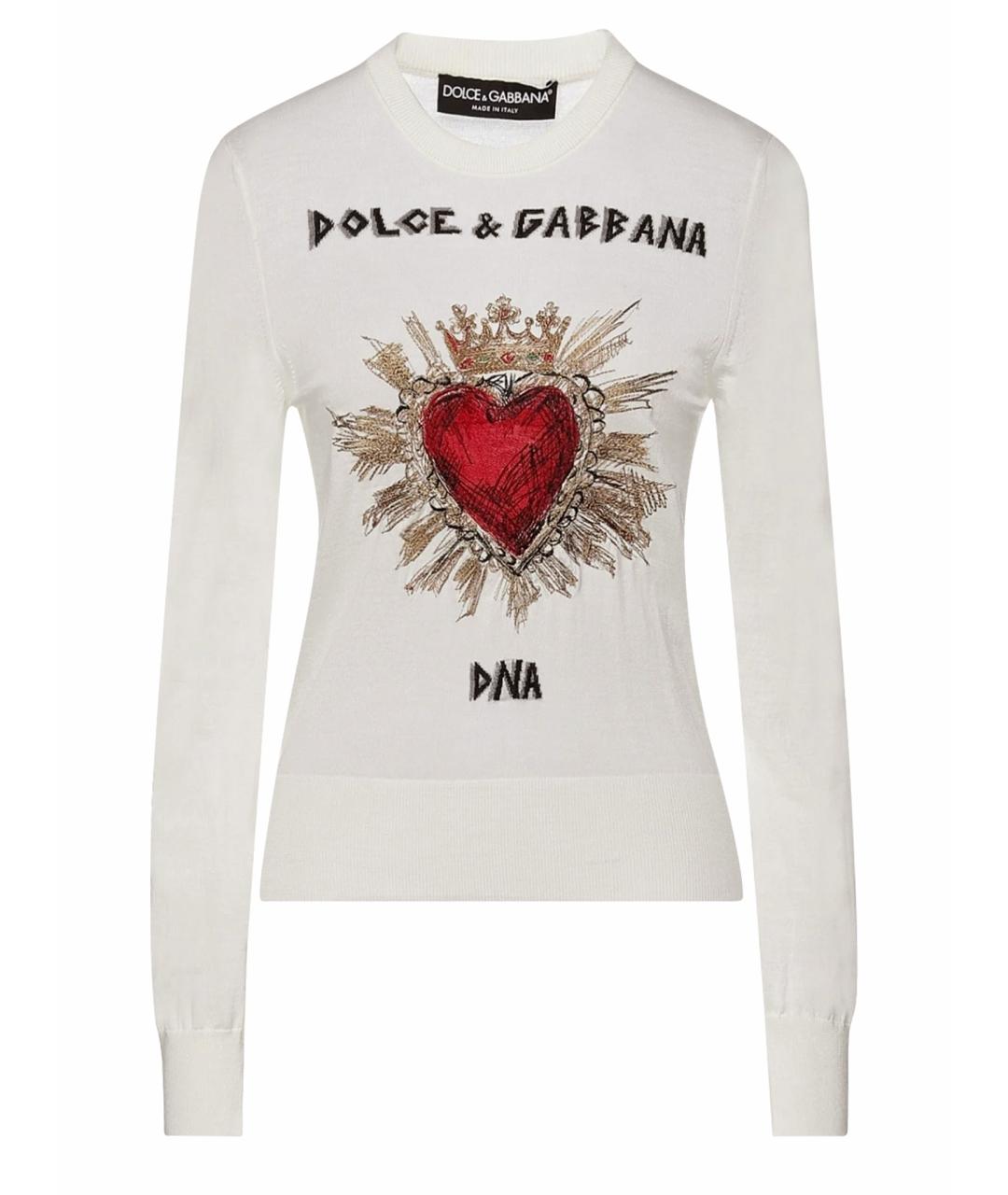 DOLCE&GABBANA Бежевый вискозный джемпер / свитер, фото 1