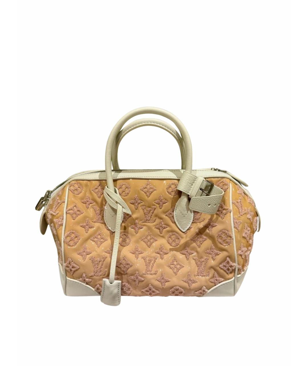 LOUIS VUITTON Бежевая кожаная сумка с короткими ручками, фото 1