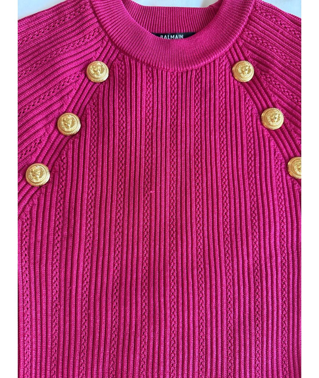 BALMAIN Фуксия вискозный джемпер / свитер, фото 5