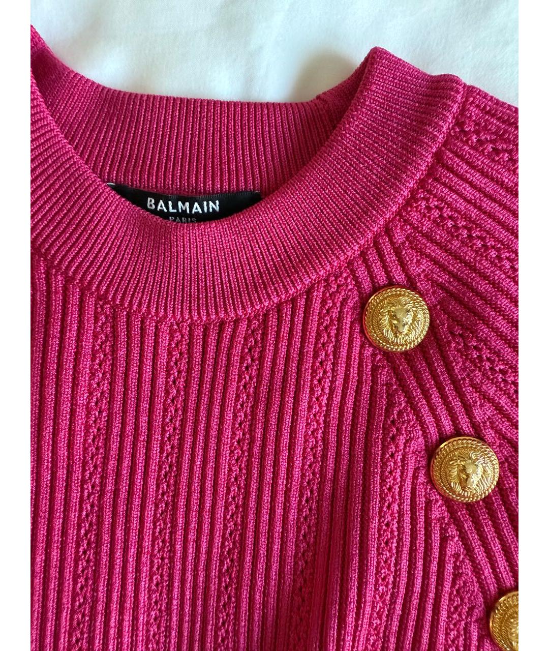 BALMAIN Фуксия вискозный джемпер / свитер, фото 2
