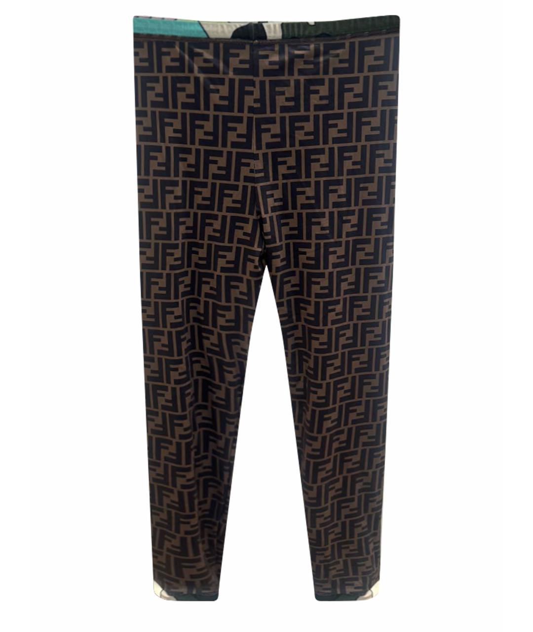 FENDI Мульти бархатные леггинсы и велосипедки, фото 1