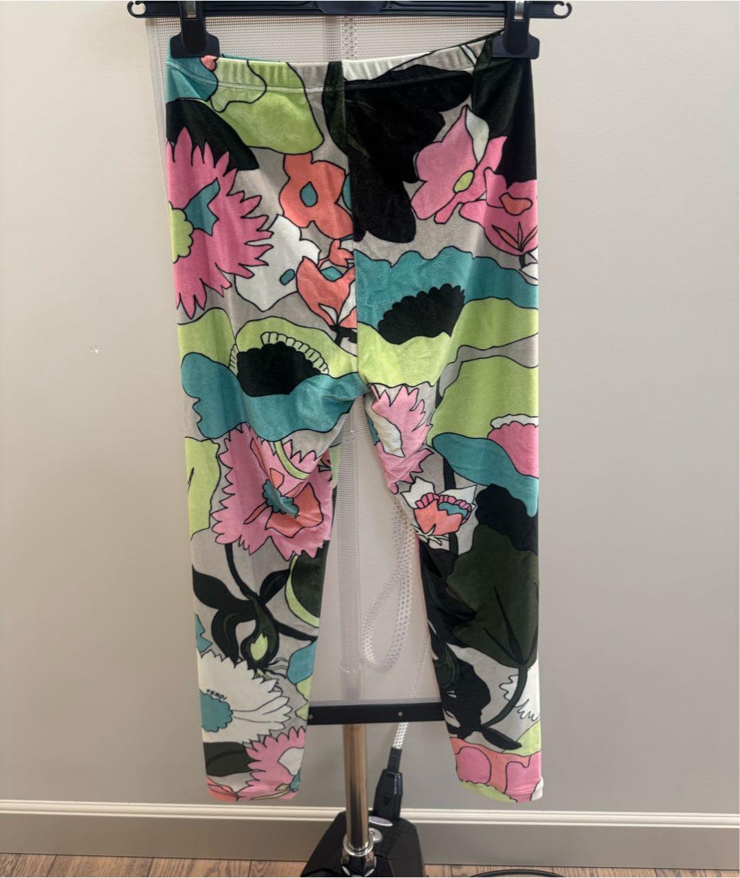 FENDI Мульти бархатные леггинсы и велосипедки, фото 3