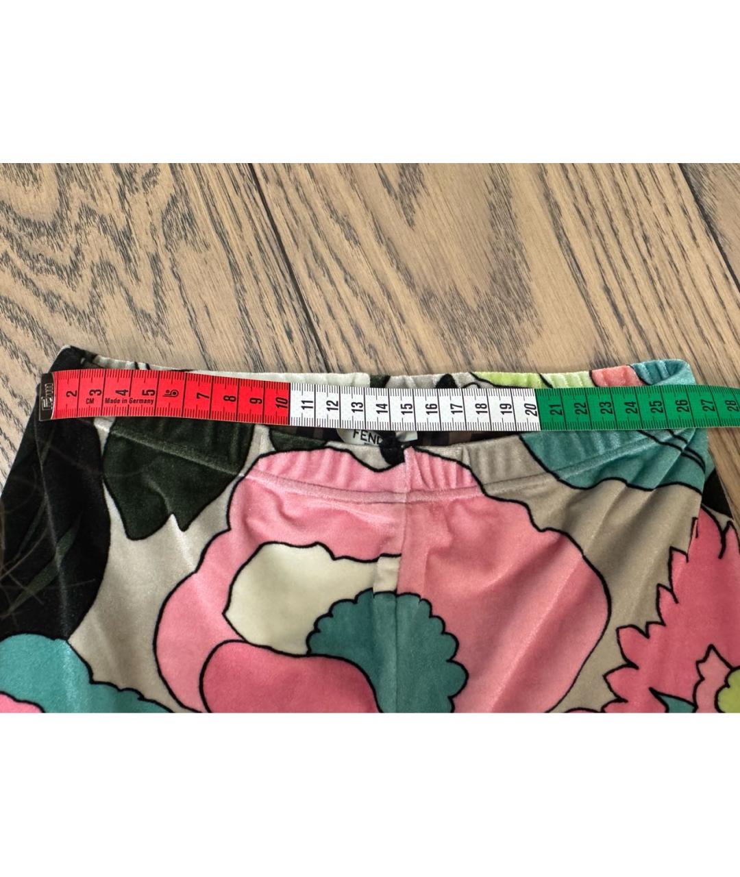 FENDI Мульти бархатные леггинсы и велосипедки, фото 5