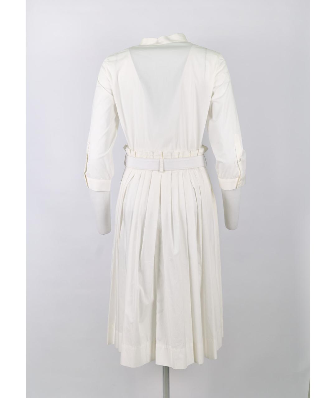 BRIONI Белое хлопковое коктейльное платье, фото 2