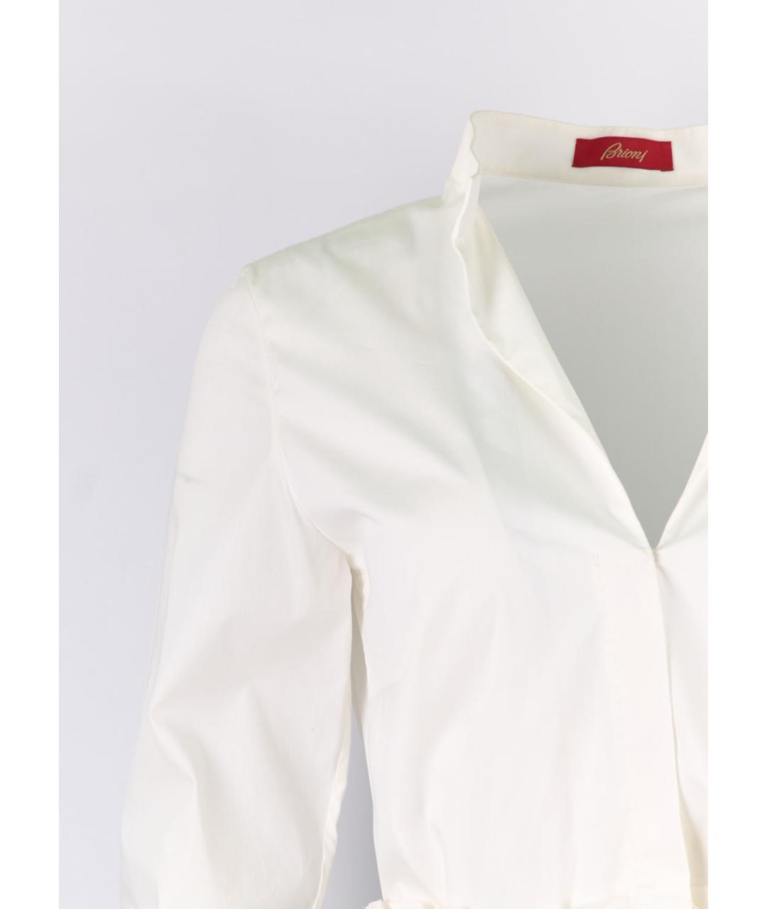 BRIONI Белое хлопковое коктейльное платье, фото 5