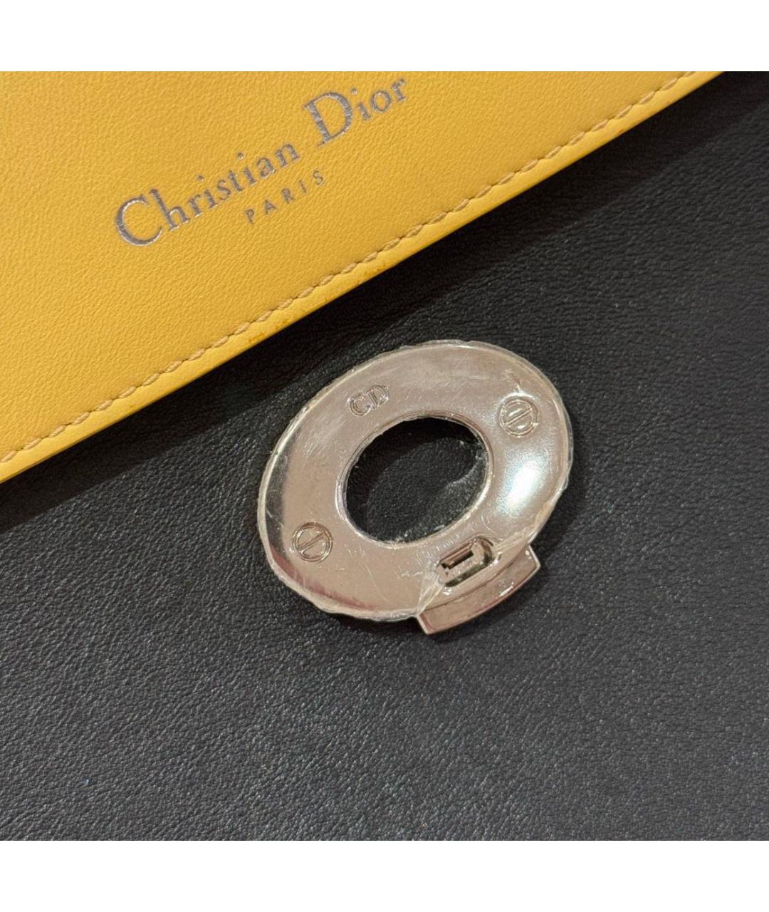 CHRISTIAN DIOR Черная кожаная сумка с короткими ручками, фото 8