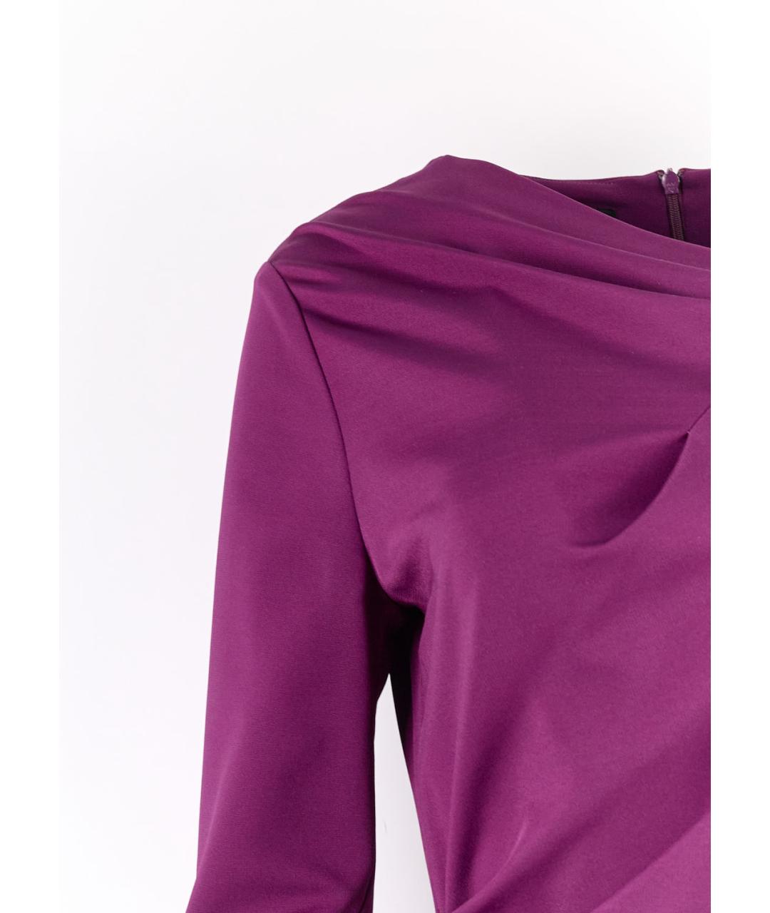 ESCADA Фиолетовое вискозное коктейльное платье, фото 5