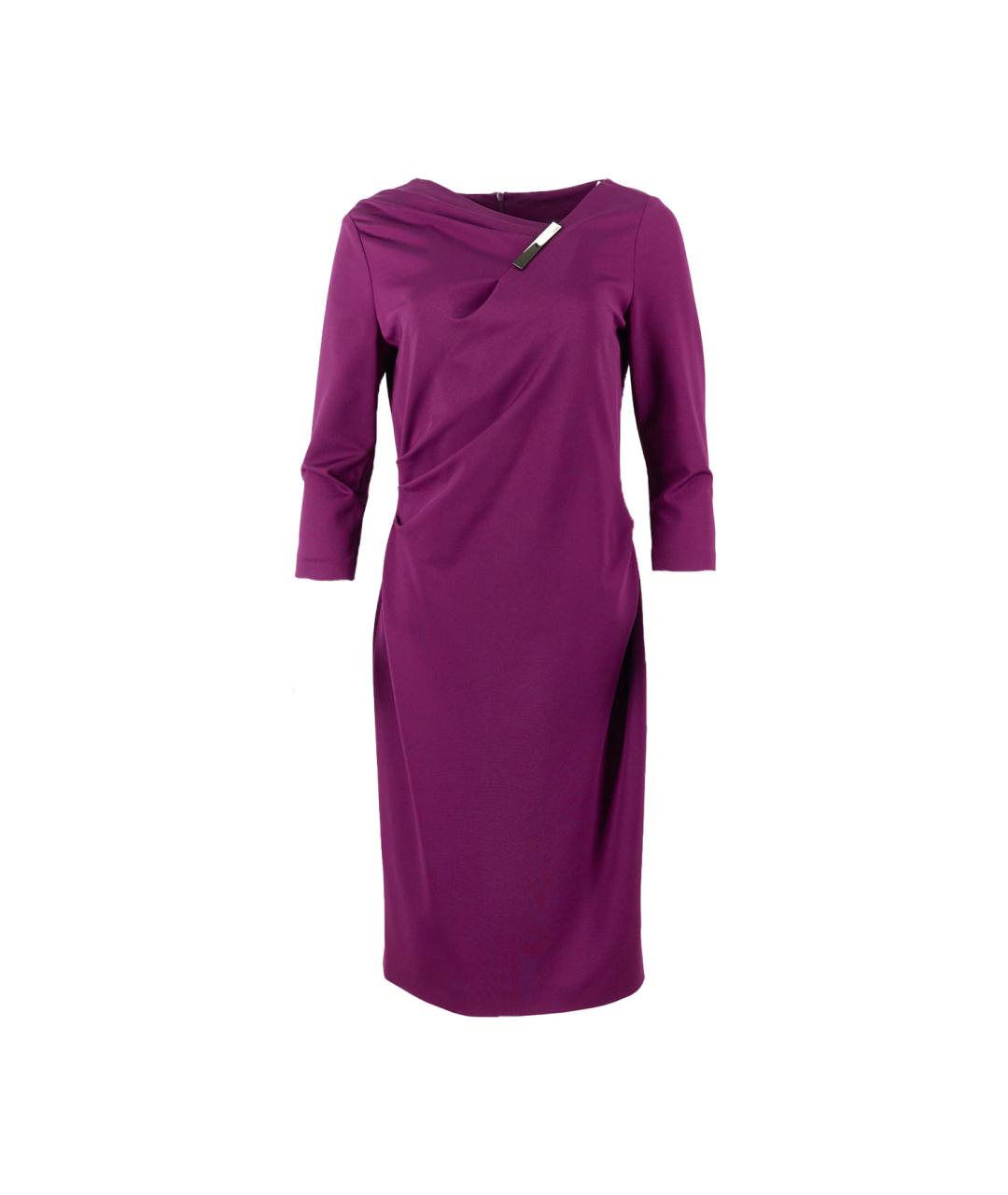 ESCADA Фиолетовое вискозное коктейльное платье, фото 1
