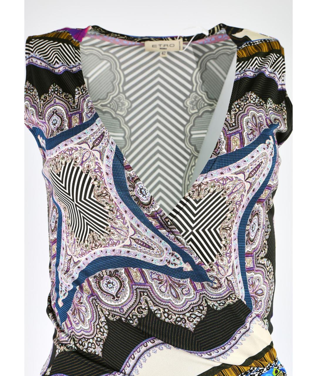 ETRO Мульти вискозное вечернее платье, фото 4