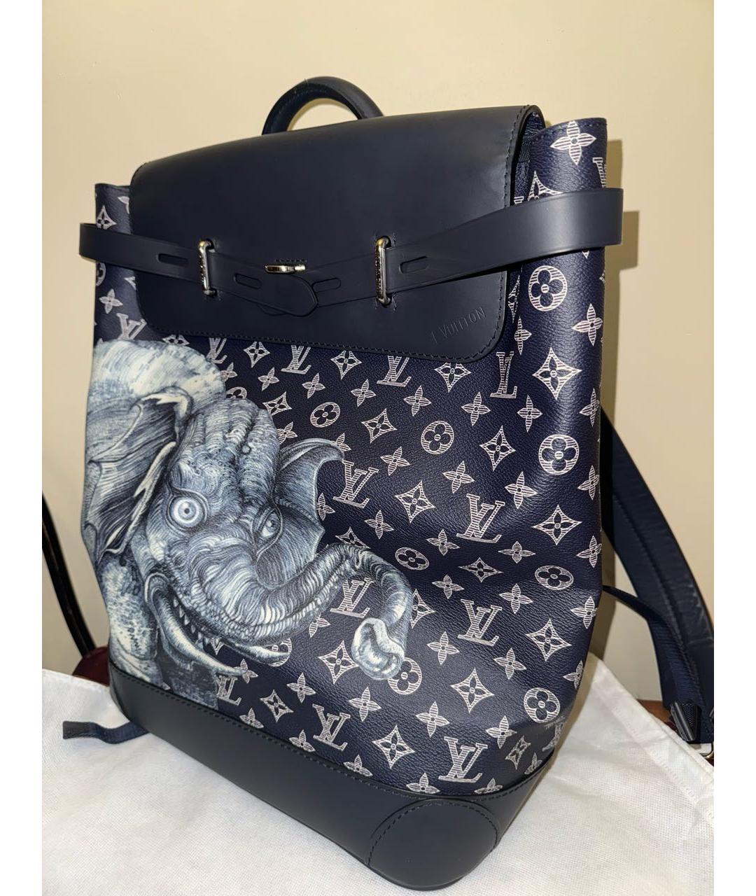 LOUIS VUITTON Темно-синий рюкзак, фото 2