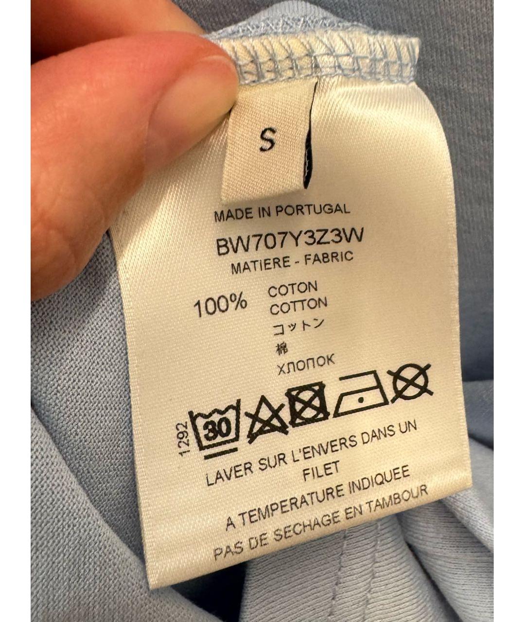 GIVENCHY Голубая хлопковая футболка, фото 4