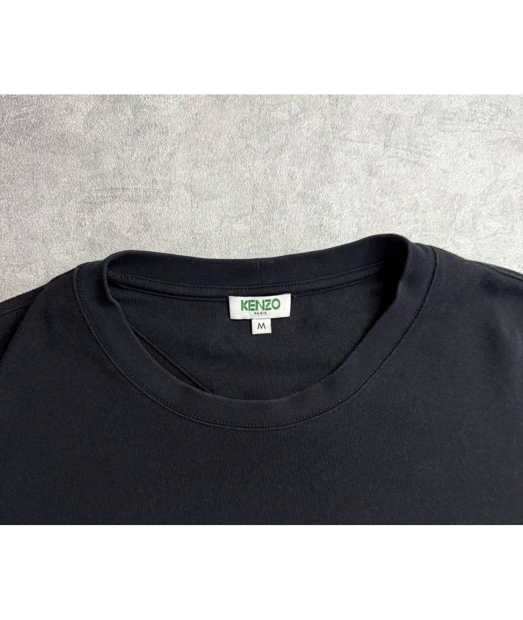 KENZO Черная хлопковая футболка, фото 4
