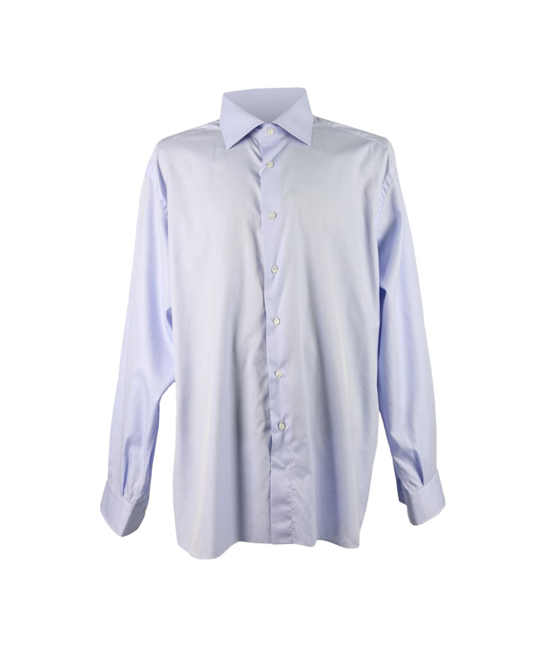 BRIONI Голубая хлопковая классическая рубашка, фото 1
