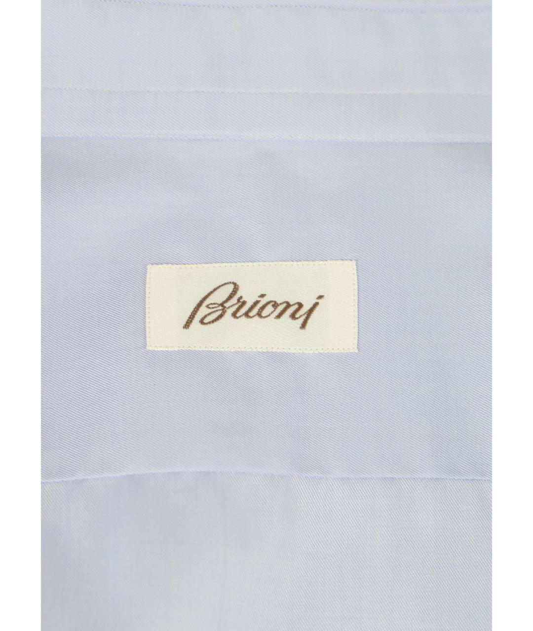 BRIONI Голубая хлопковая классическая рубашка, фото 5