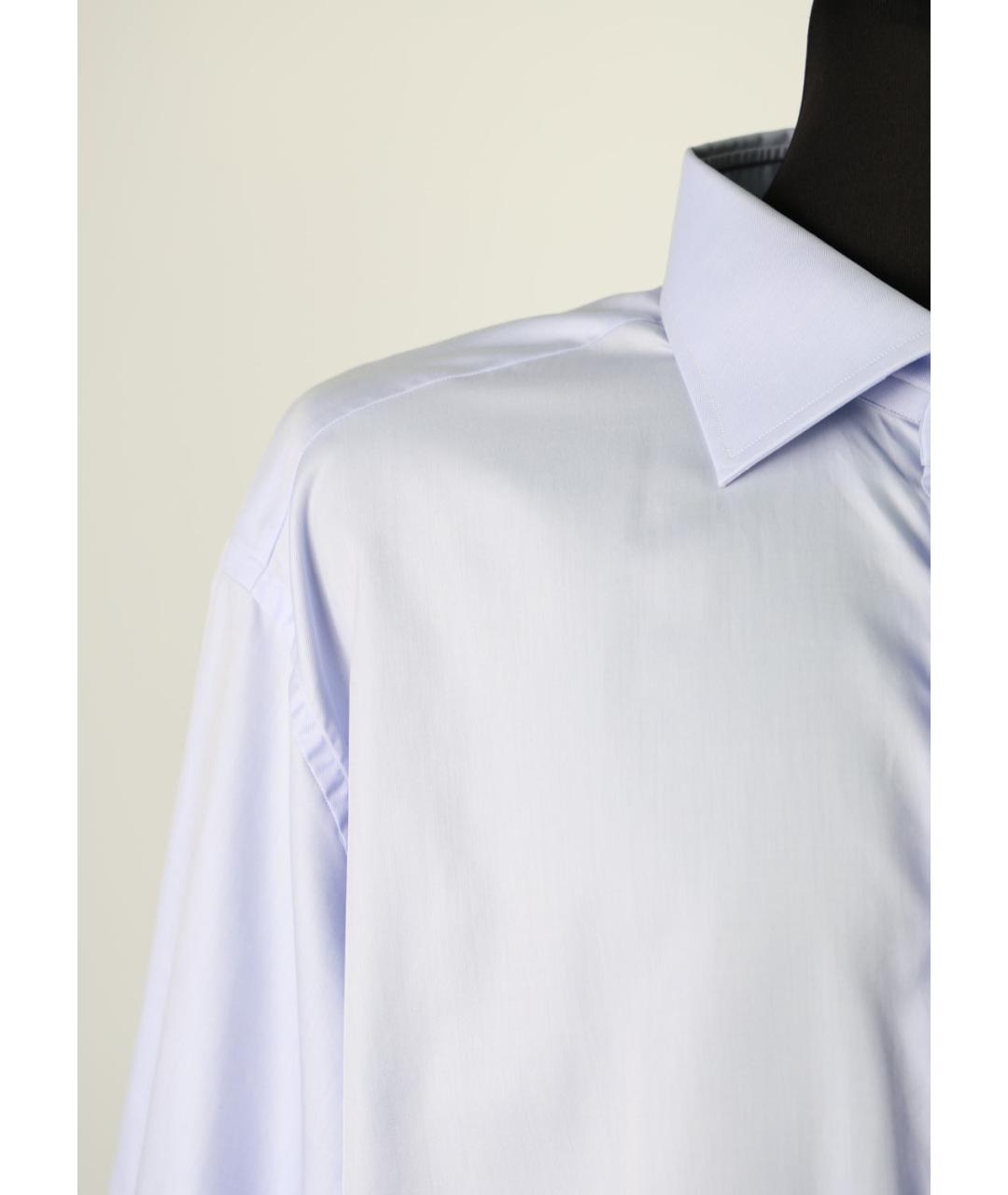 BRIONI Голубая хлопковая классическая рубашка, фото 2