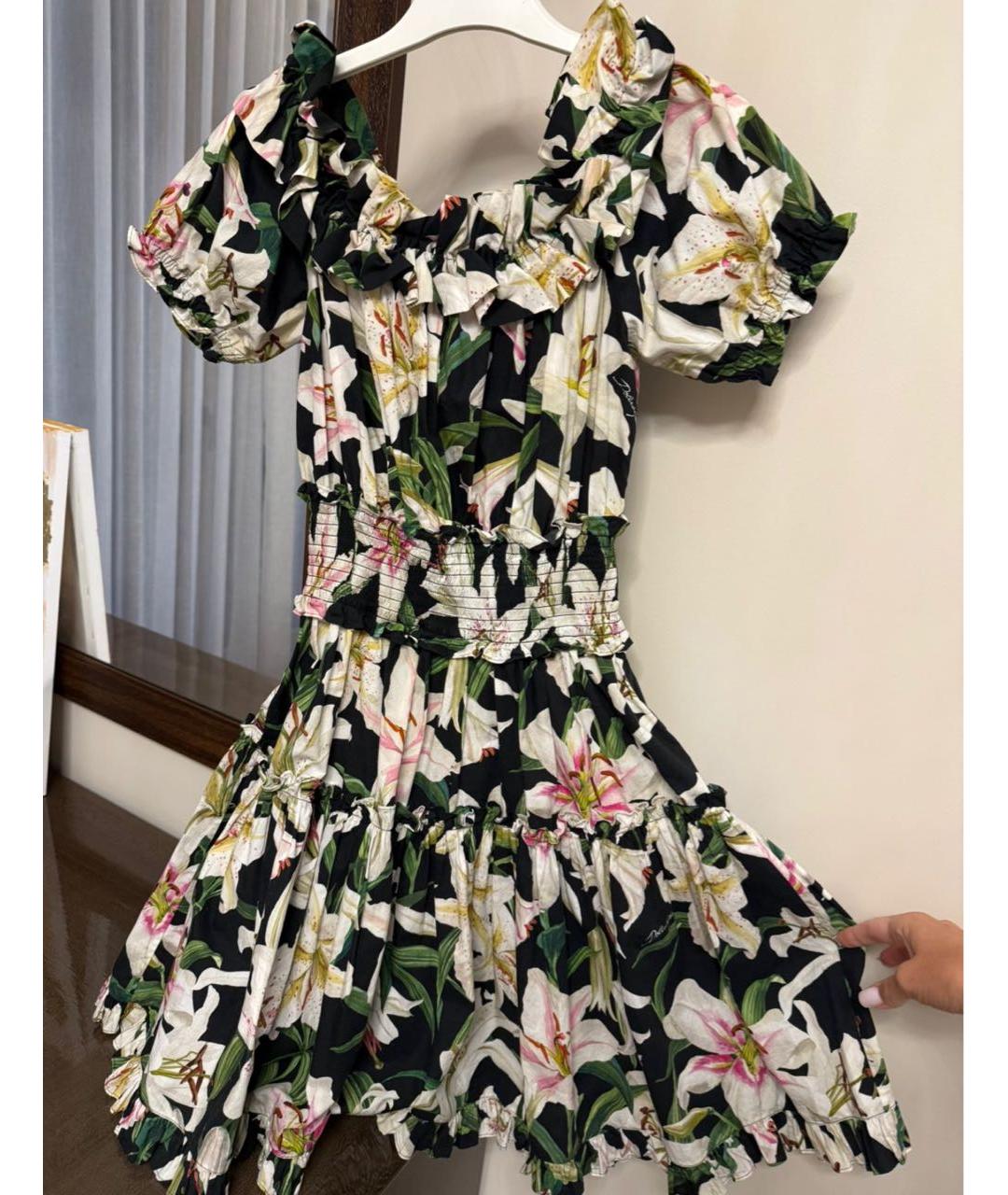 DOLCE&GABBANA Черное хлопковое коктейльное платье, фото 2