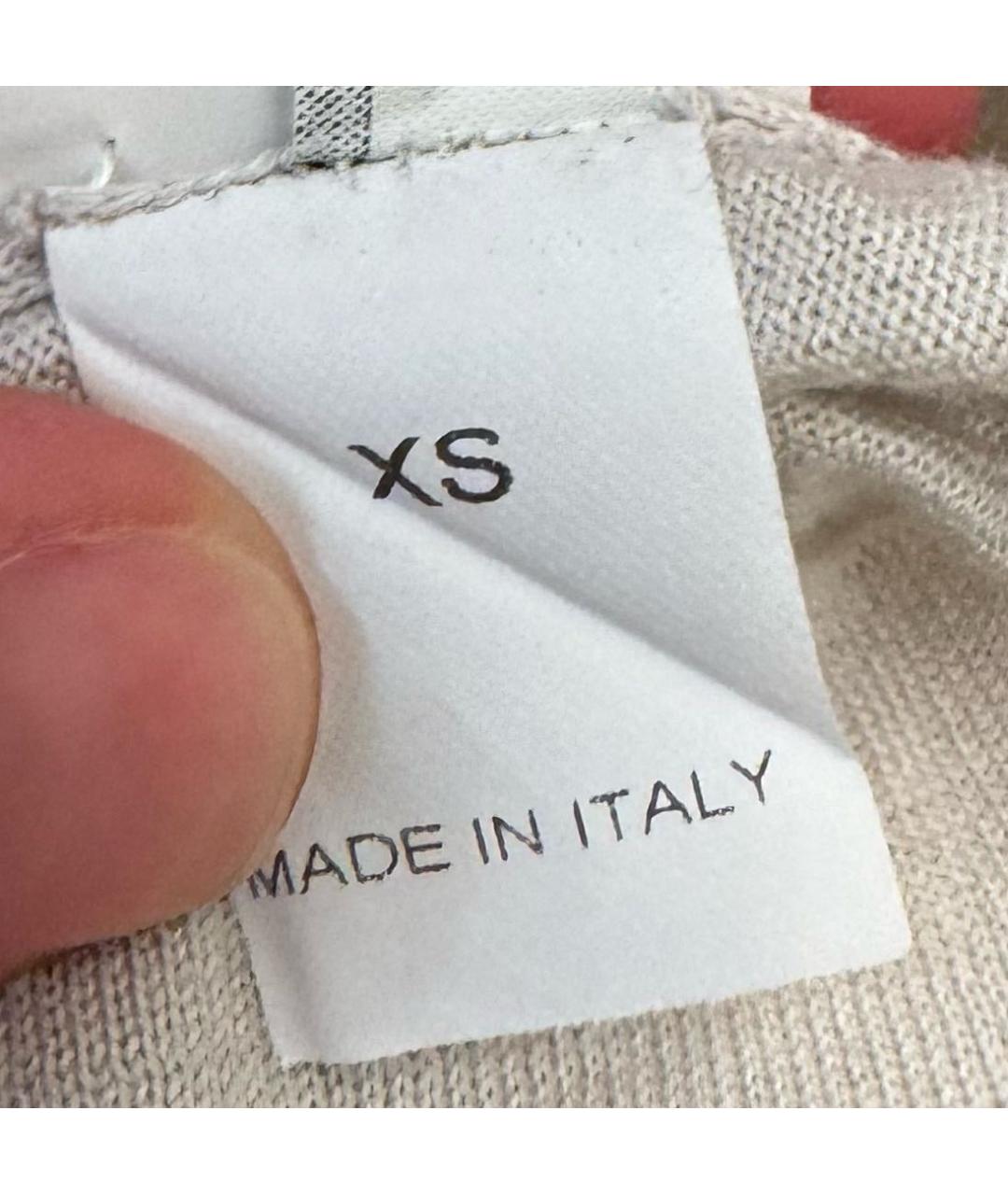 BRUNELLO CUCINELLI Бежевая хлопковая футболка, фото 6