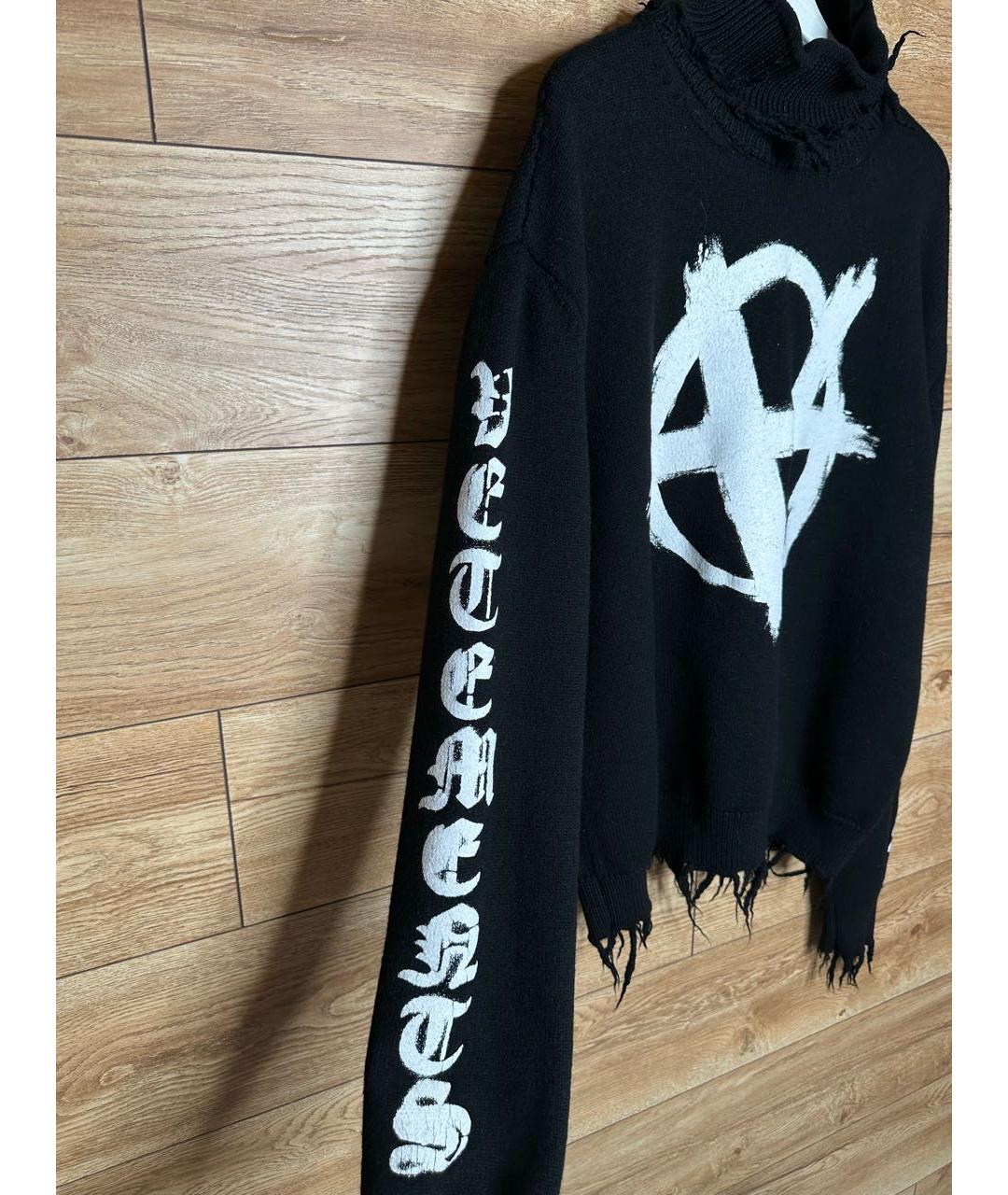 VETEMENTS Черный шерстяной джемпер / свитер, фото 3