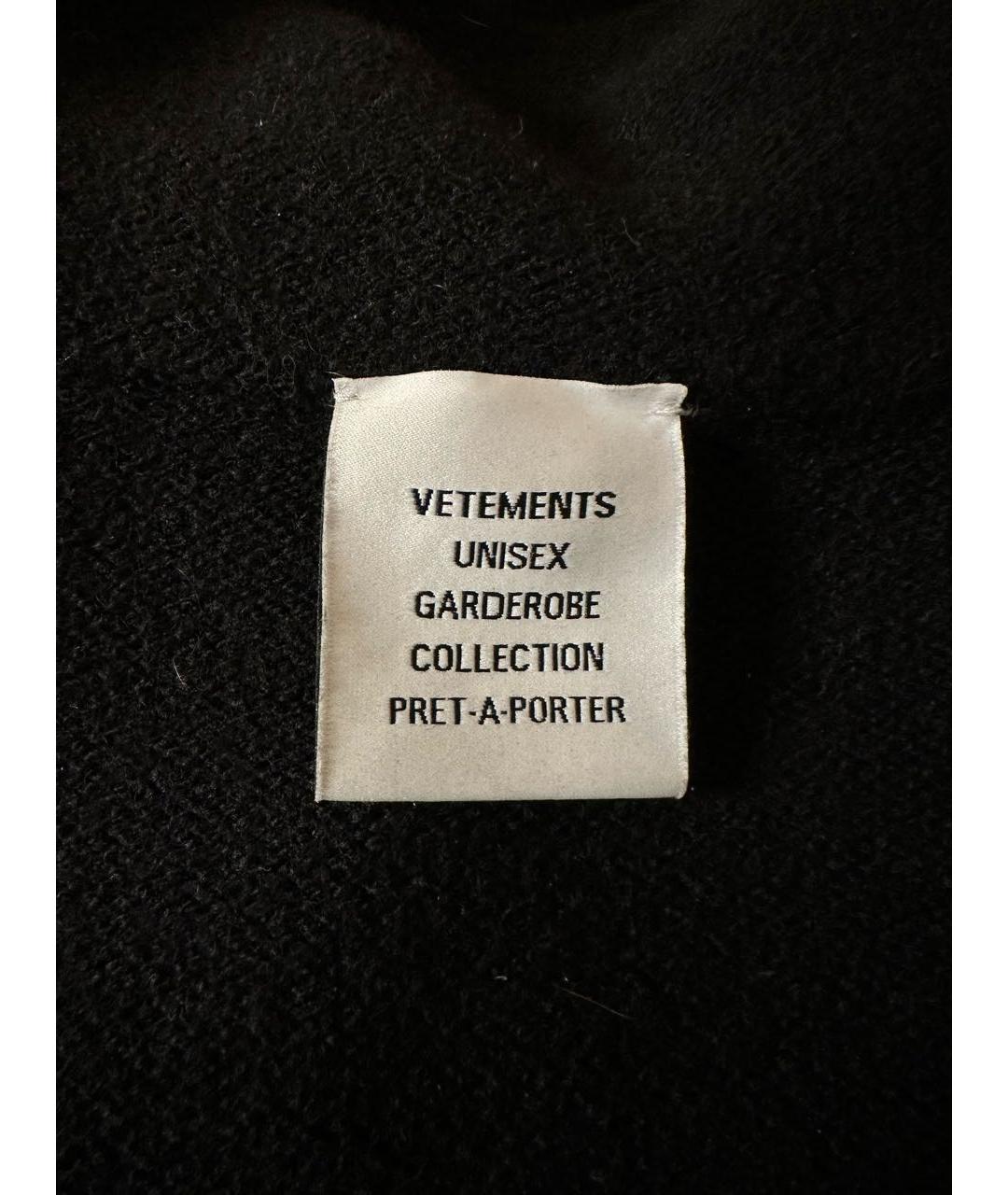 VETEMENTS Черный шерстяной джемпер / свитер, фото 4