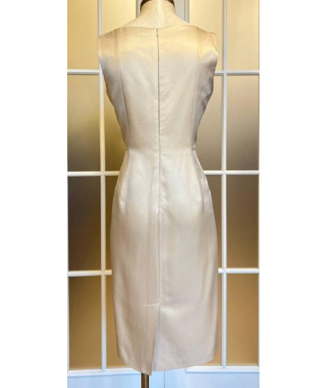MAX MARA Бежевое хлопковое платье, фото 2
