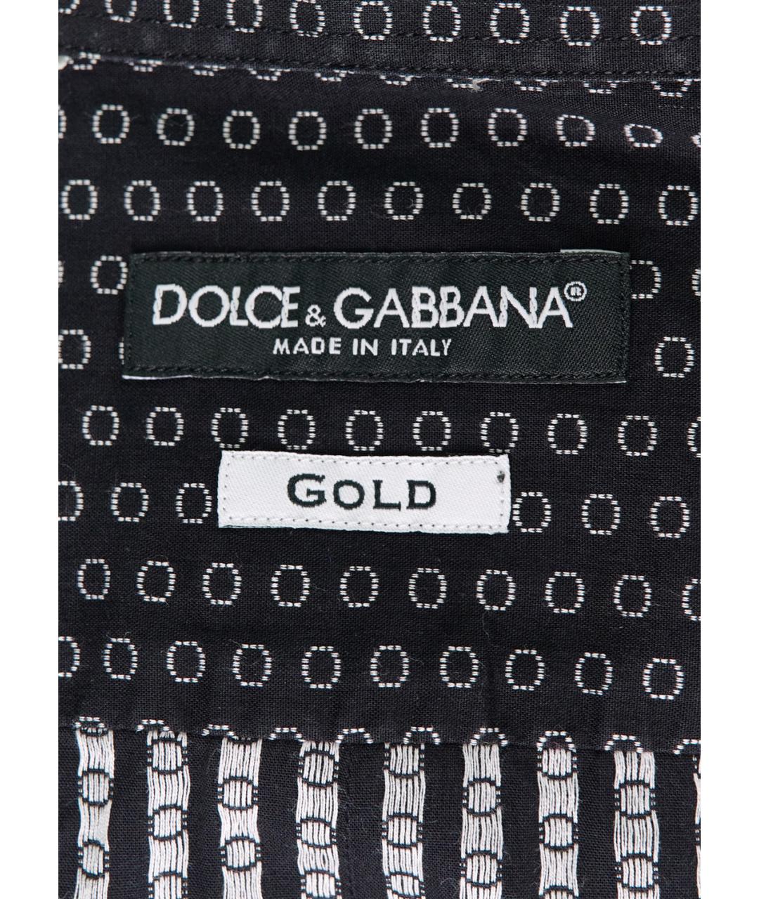 DOLCE&GABBANA Черная хлопковая кэжуал рубашка, фото 5