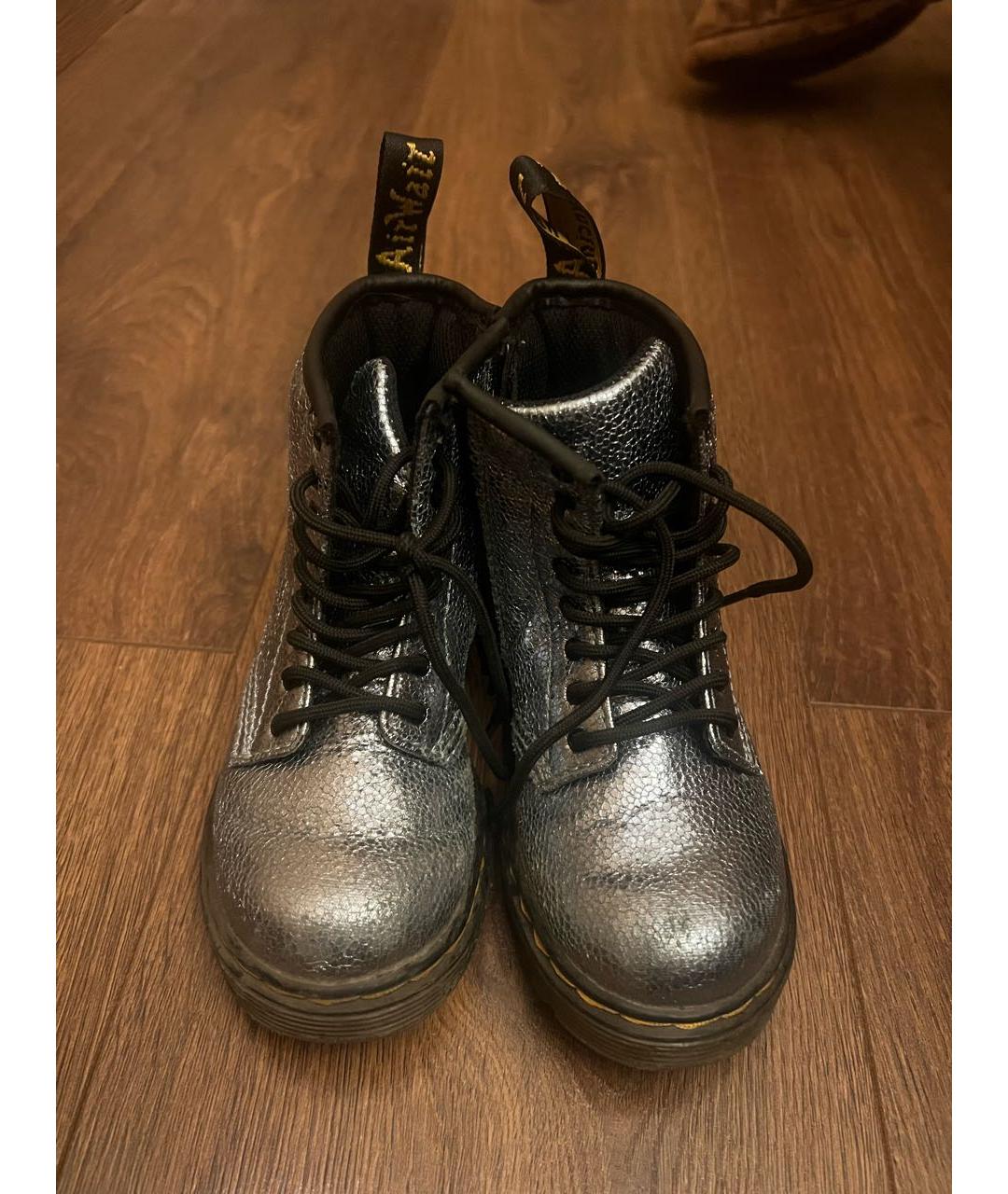 DR. MARTENS KIDS Серебряные ботинки, фото 2