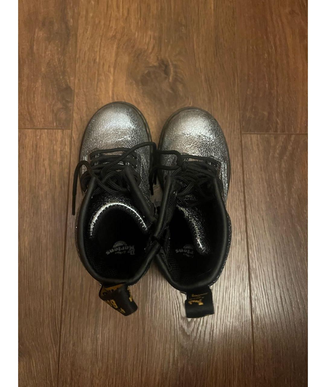 DR. MARTENS KIDS Серебряные ботинки, фото 3