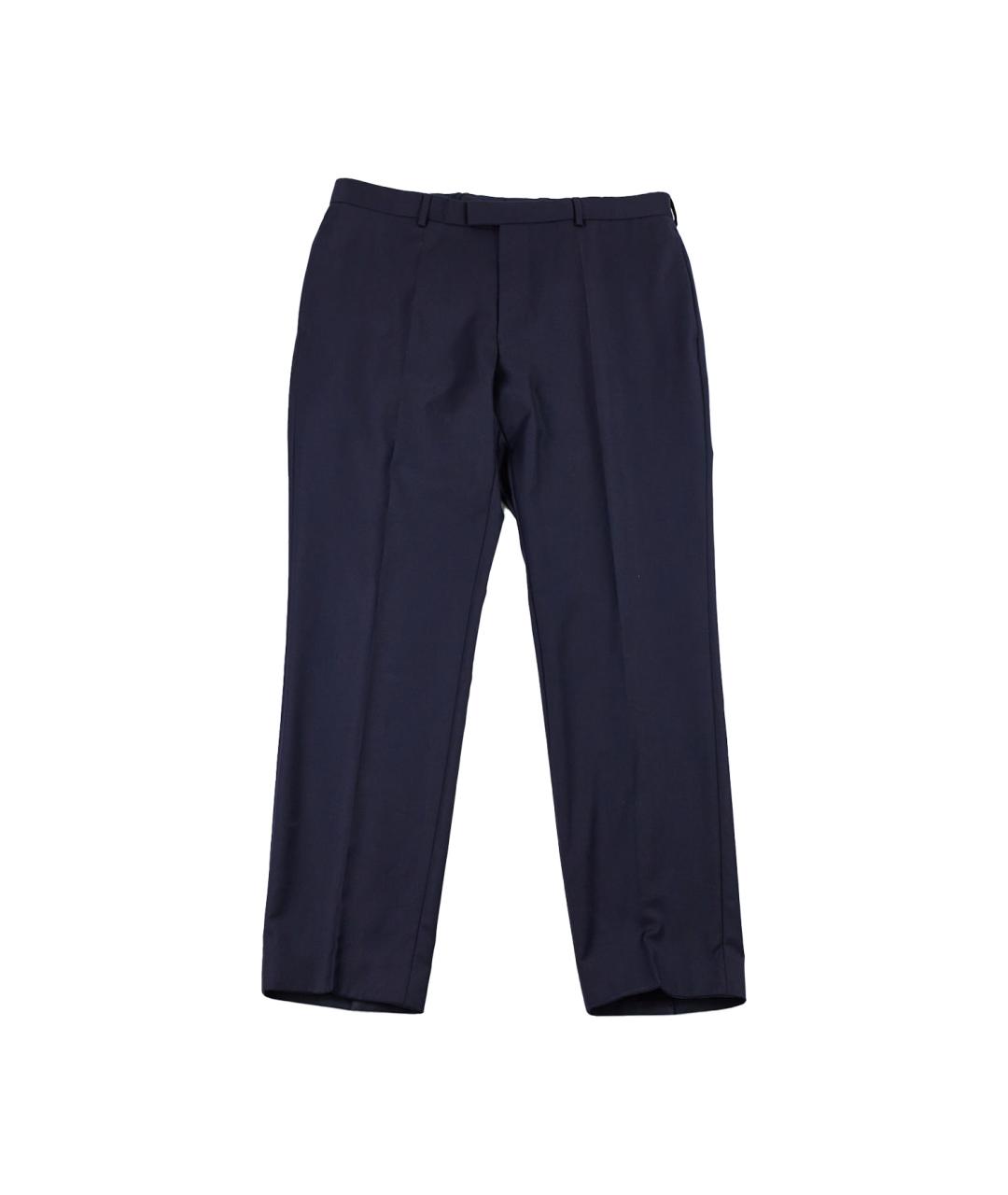 HUGO BOSS Синие шерстяные классические брюки, фото 1