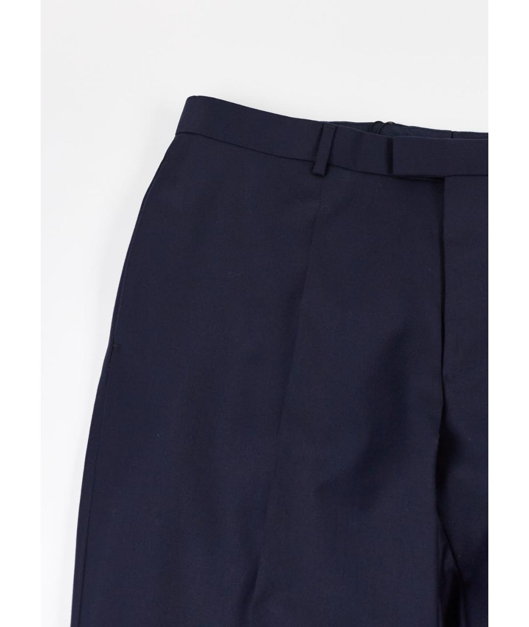 HUGO BOSS Синие шерстяные классические брюки, фото 5