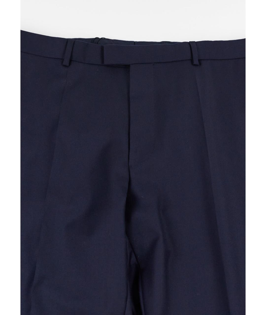 HUGO BOSS Синие шерстяные классические брюки, фото 4