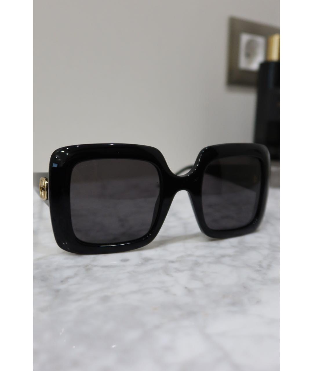 GUCCI Черные пластиковые солнцезащитные очки, фото 4