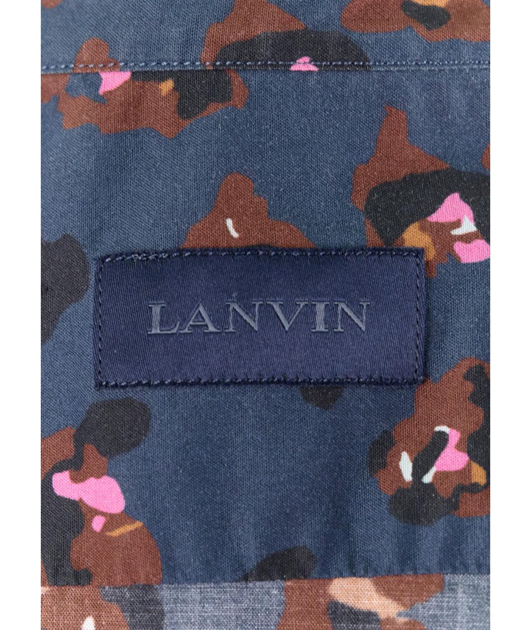 LANVIN Мульти хлопковая кэжуал рубашка, фото 5