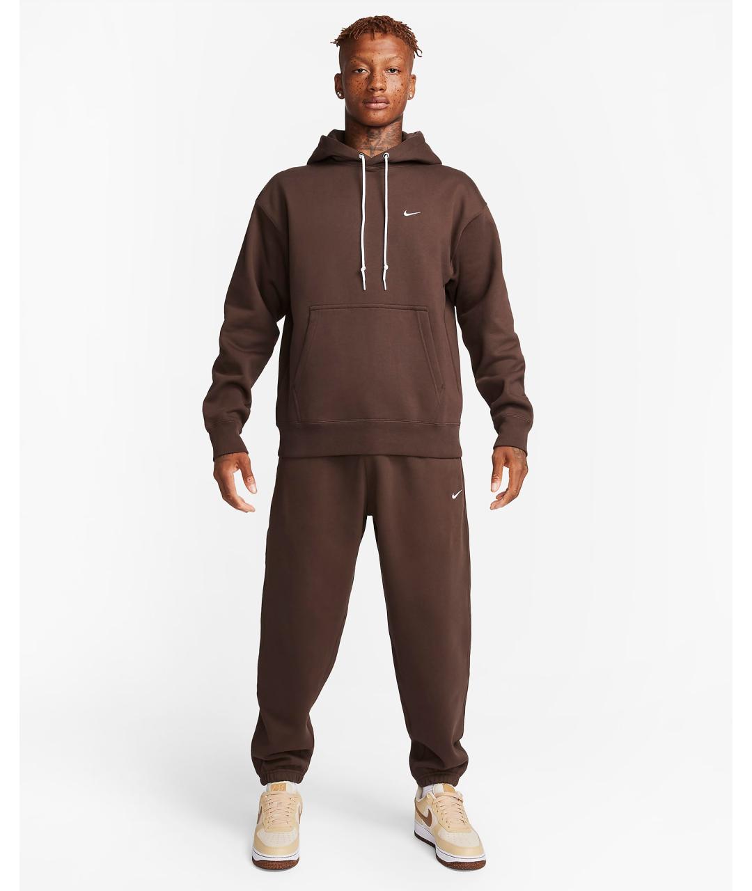 NIKELAB Коричневые хлопковые повседневные брюки, фото 6