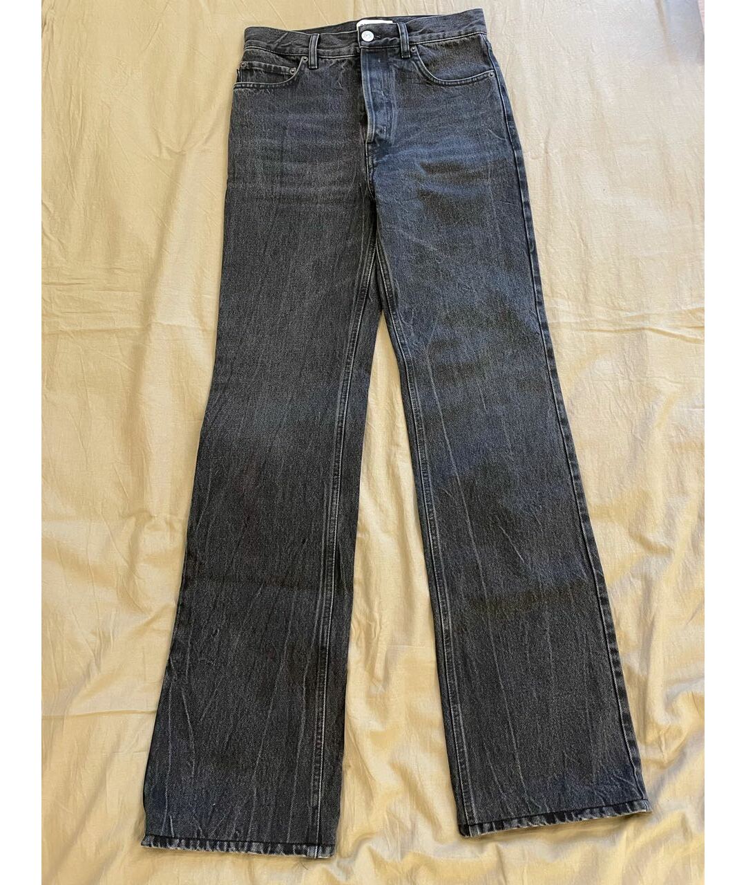 BALENCIAGA Серые хлопко-полиэстеровые джинсы клеш, фото 6