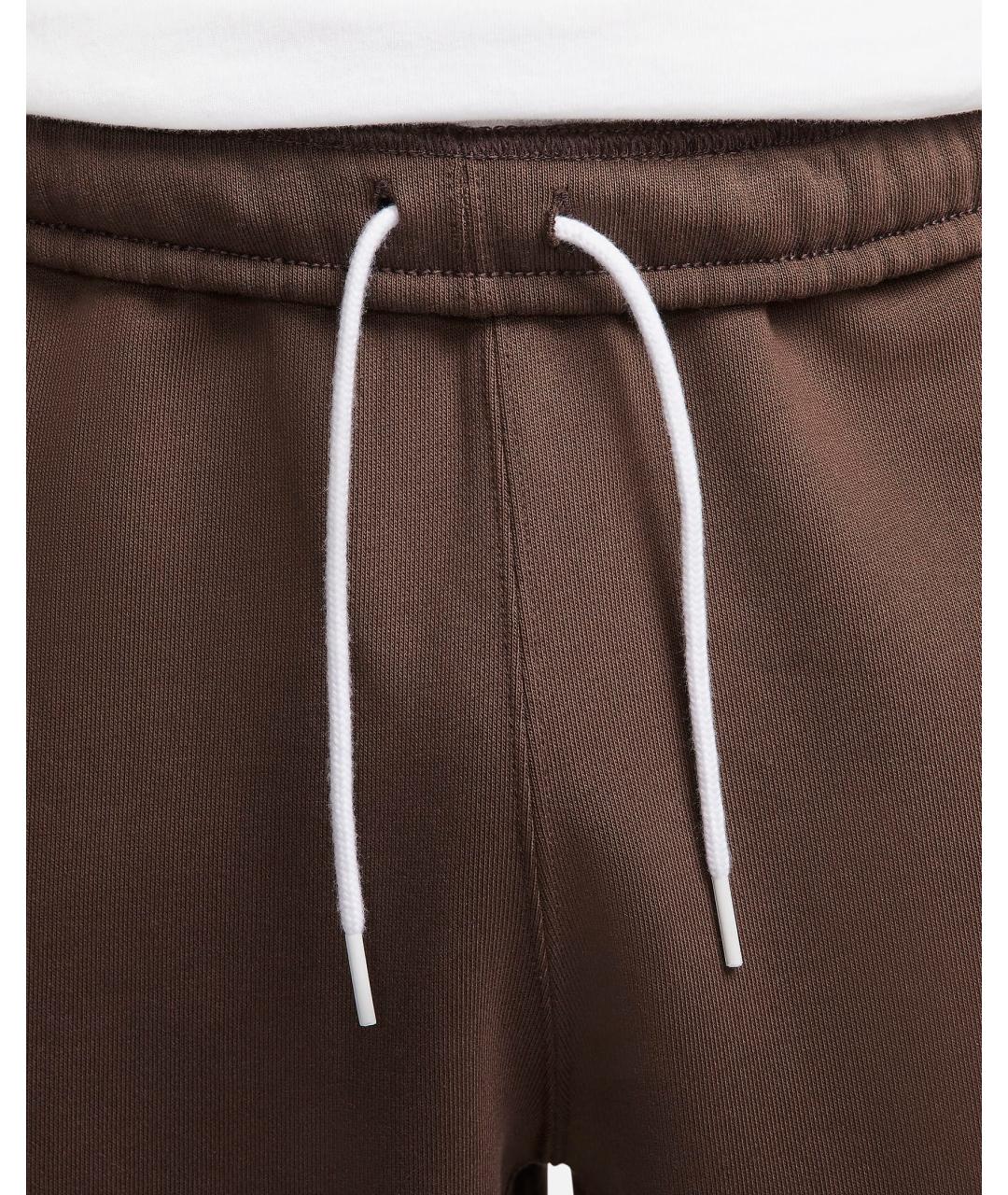 NIKE Коричневые хлопковые шорты, фото 4