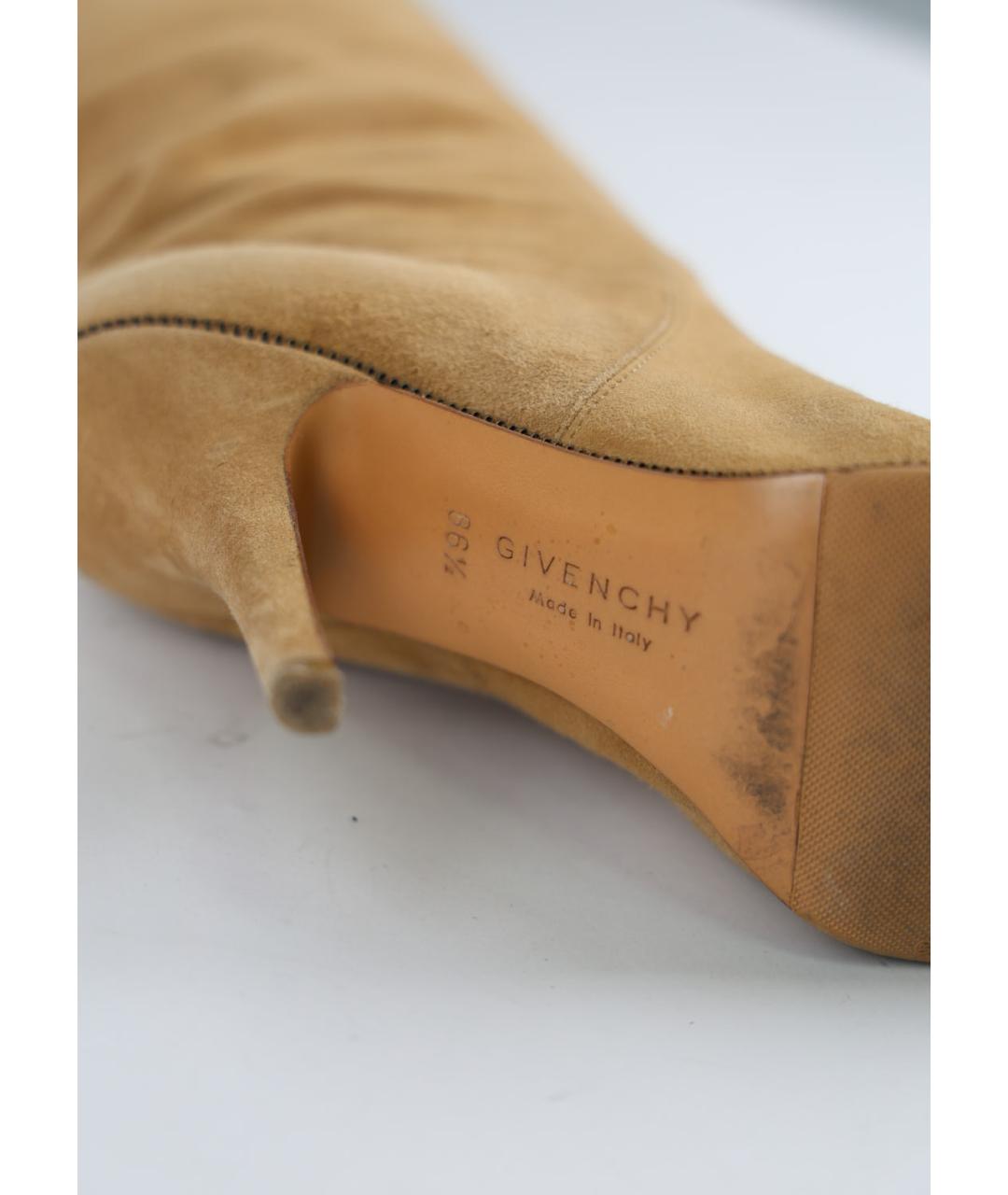 GIVENCHY Бежевые замшевые сапоги, фото 5