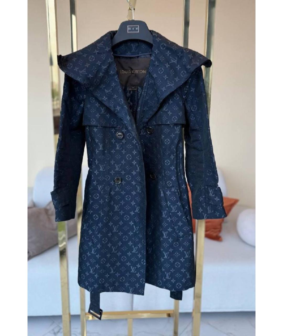 LOUIS VUITTON Темно-синий тренч/плащ, фото 5