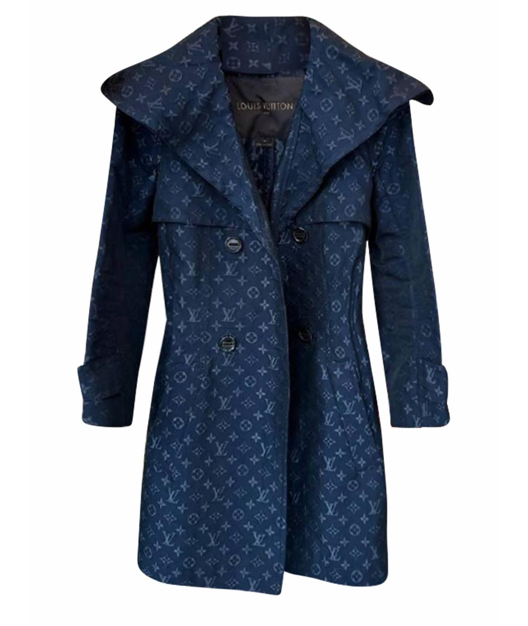 LOUIS VUITTON Темно-синий тренч/плащ, фото 1