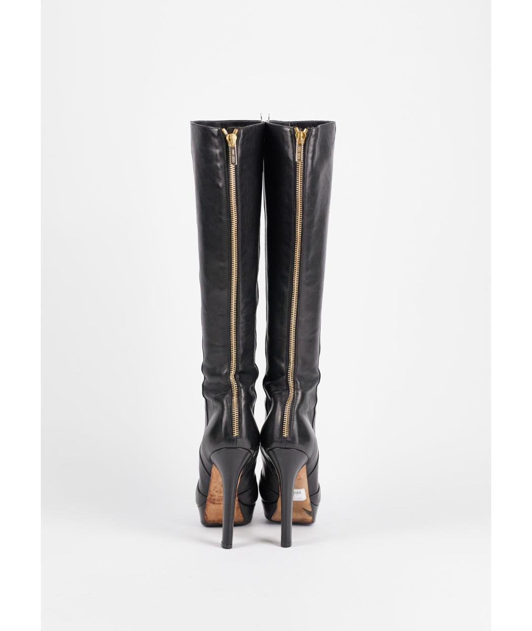 JIMMY CHOO Черные кожаные сапоги, фото 4