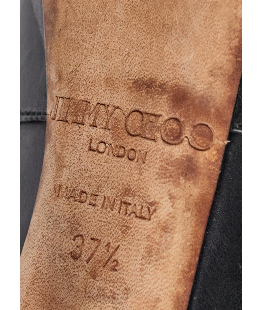 JIMMY CHOO Черные кожаные сапоги, фото 5