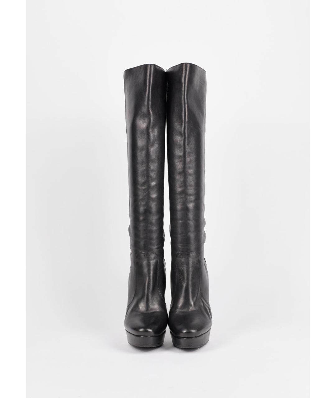 JIMMY CHOO Черные кожаные сапоги, фото 3