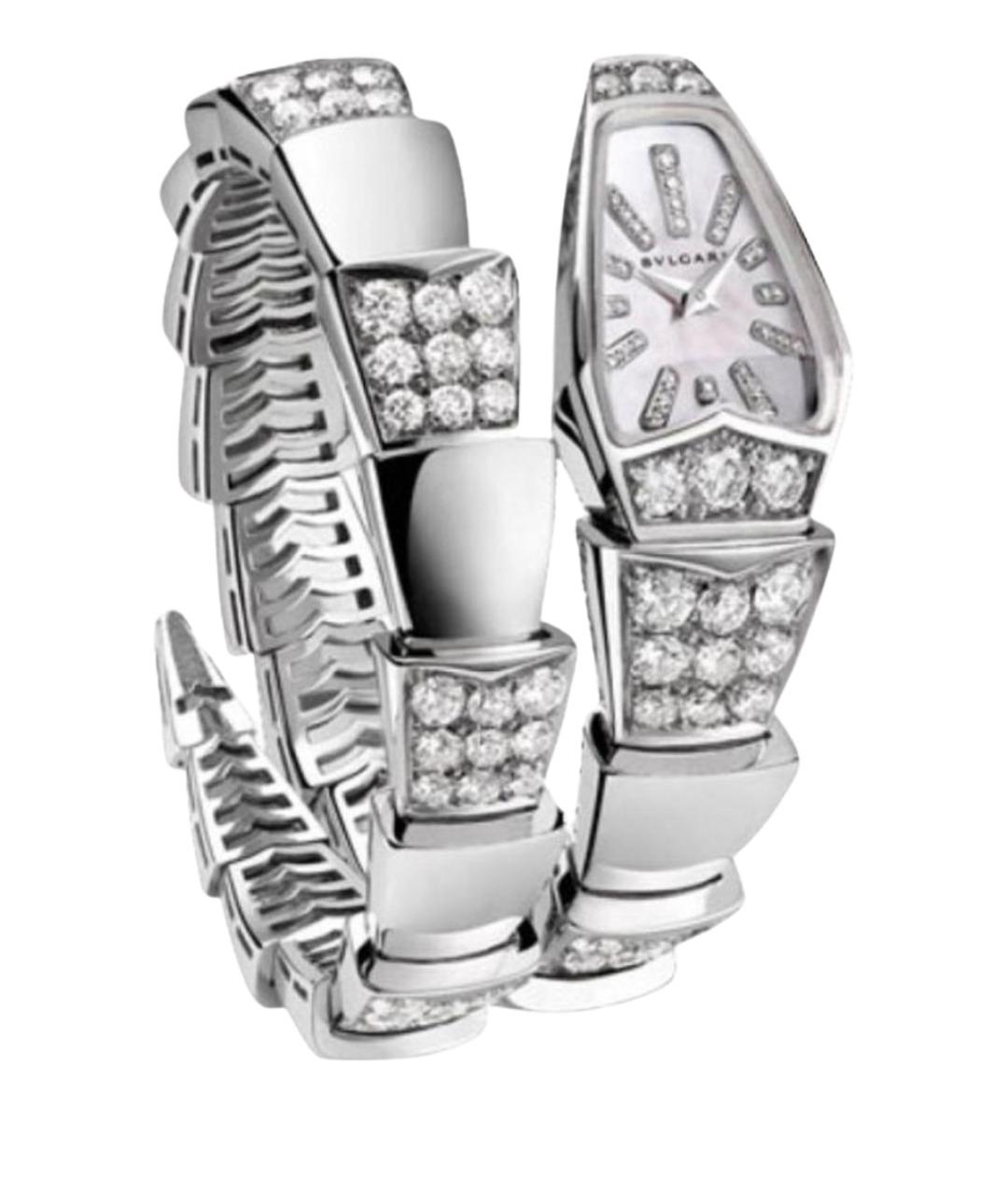 BVLGARI Серебряные часы из белого золота, фото 1