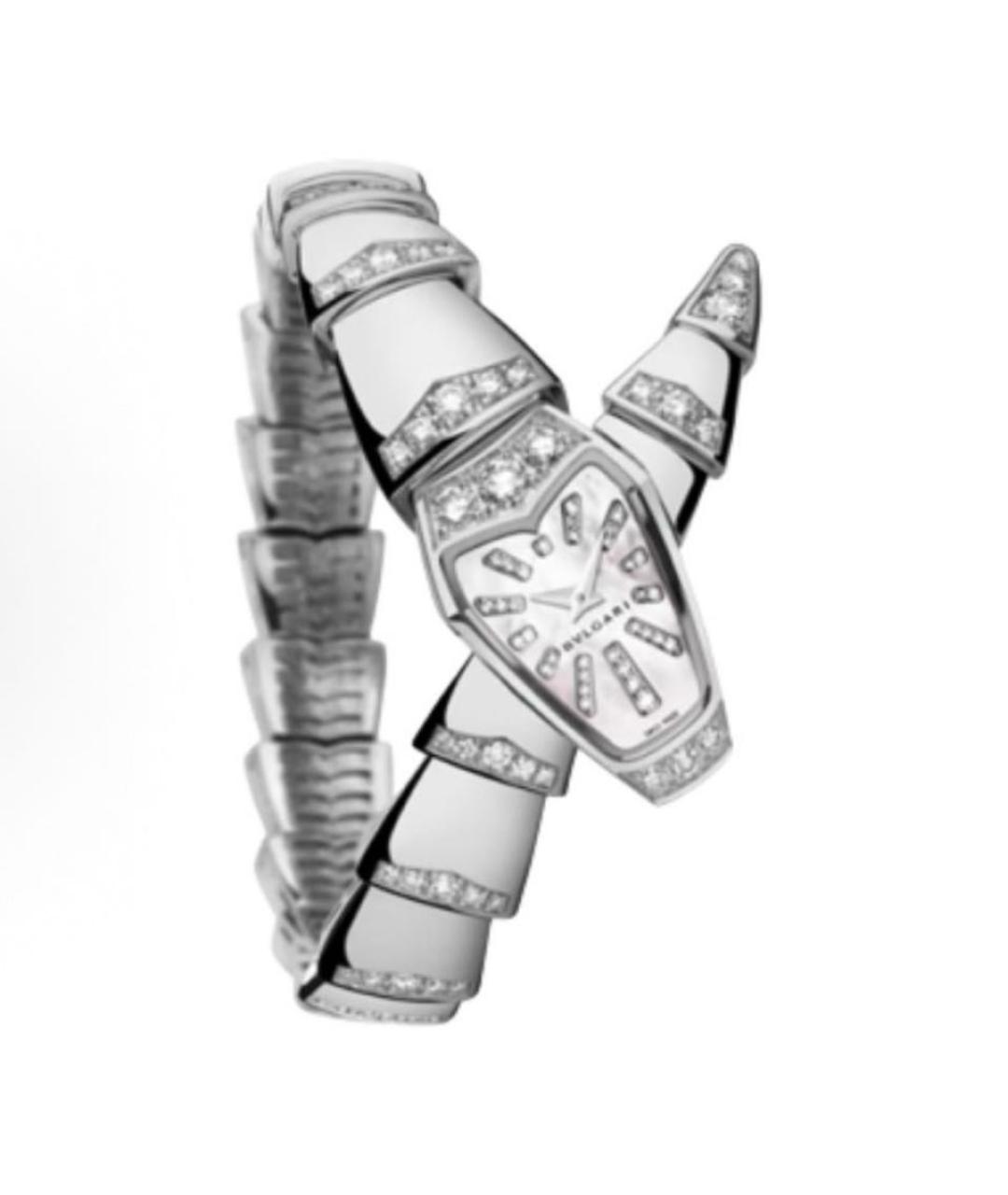 BVLGARI Серебряные часы из белого золота, фото 2