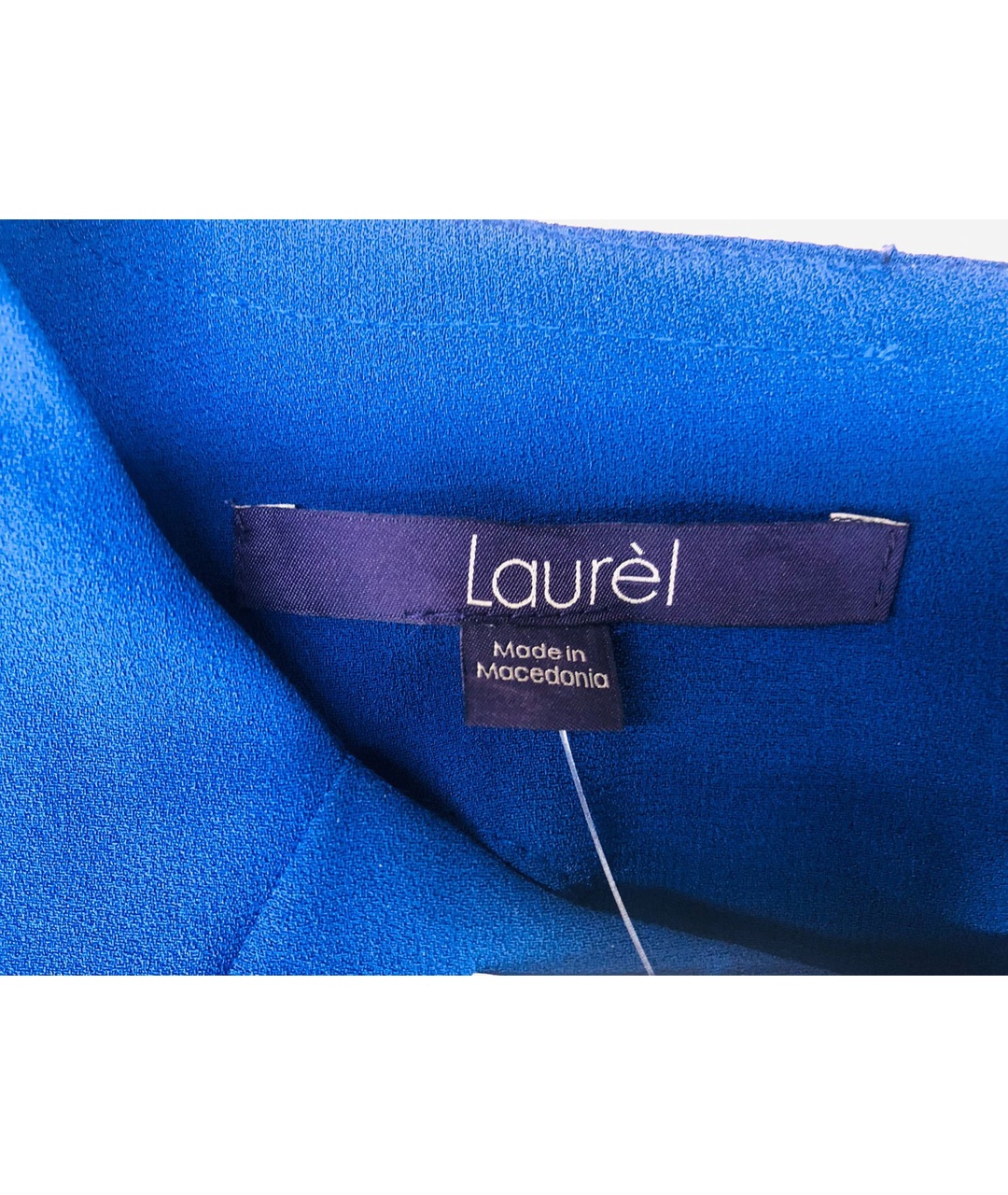 LAUREL Синее ацетатное повседневное платье, фото 3