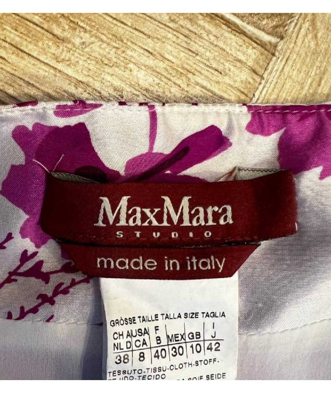 MAX MARA STUDIO Шелковая юбка миди, фото 3