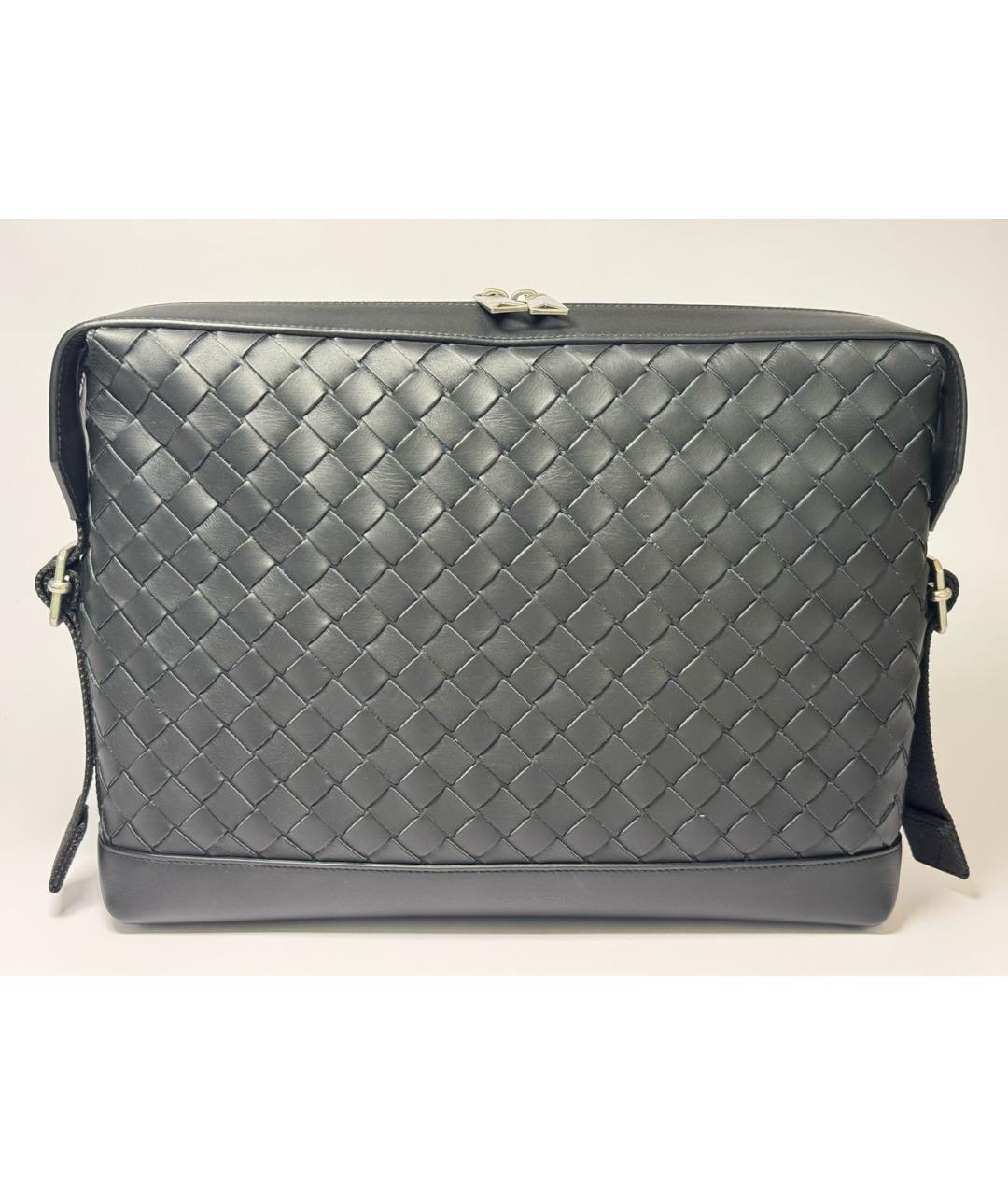 BOTTEGA VENETA Черная кожаная папка для документов, фото 9