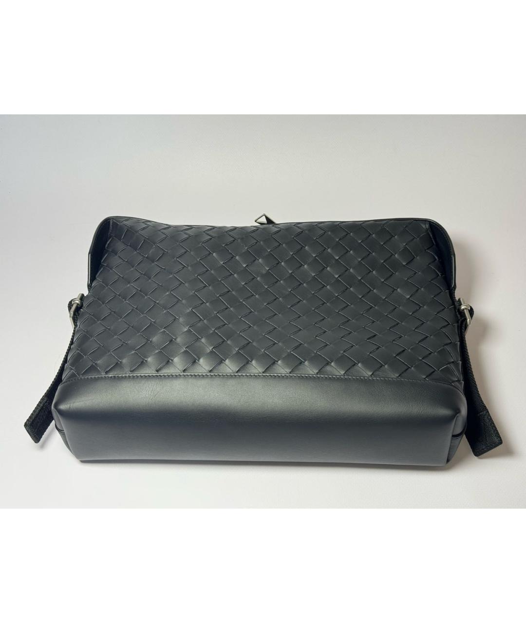 BOTTEGA VENETA Черная кожаная папка для документов, фото 6